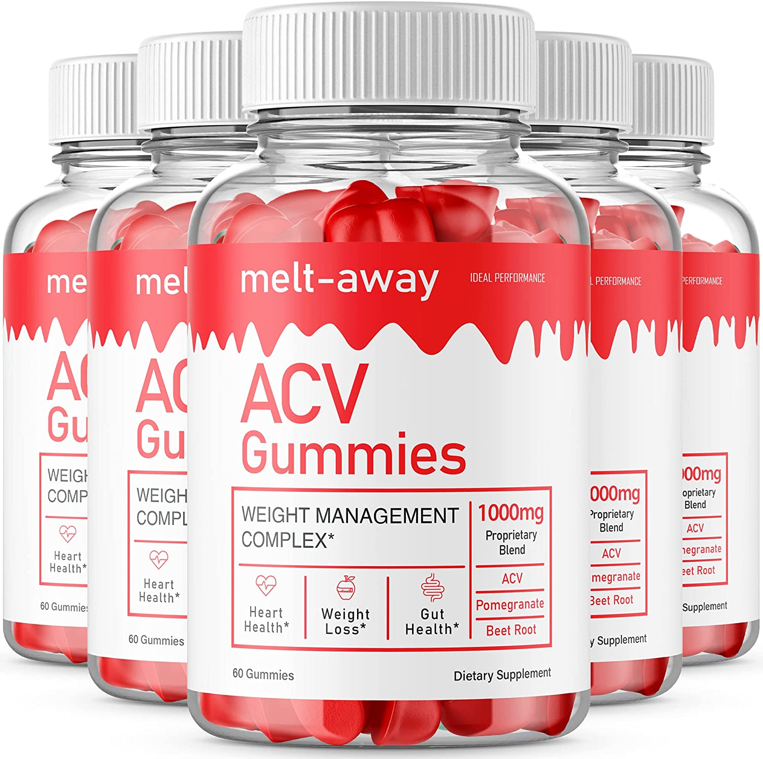 (5 Pack) Melt Away ACV Gummies Melt Away Keto Gummies Weight Meltaway