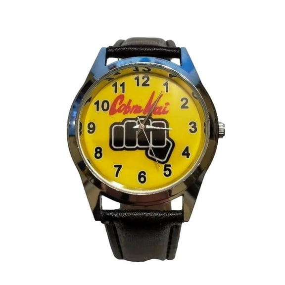 Cobra Kai Karate Quartz Black Leather Band Wrist Watch