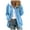 5# Light Blue, variant on Winter Jackets for Women Winter Coats for Women Fleece Casual Loose Fashion Drawcords Patchwork Coats with Pocket Hooded Zip Up Long Sleeve Solid Color Outerwear Streetwear Autumn