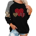 thumbnail image 2 of Valentines Day Sweatshirts, Heart Print Sweatshirt for Women, Crew Neck Long Sleeve Sweatshirts Women Valentine's Day Love Printed Raglan Long Sleeved Sweatshirt, 2 of 6