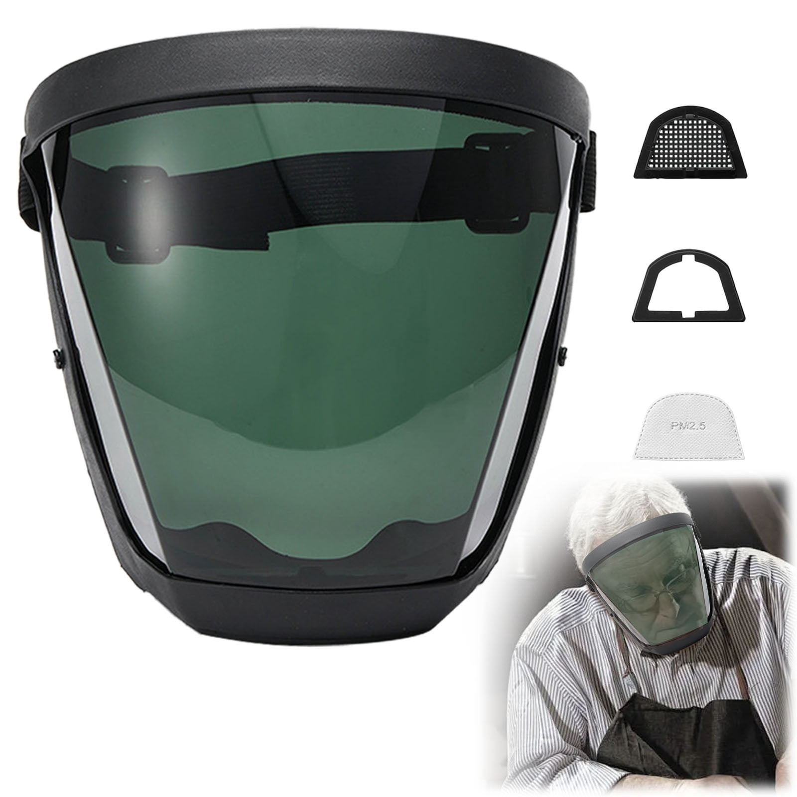 Piwvid Full Coverage Anti-Fog Clear Face Shield, Lightweight Transparent Plastic Safety Visor, Anti-Splash Dustproof Protective Gear for Daily Outdoor and Indoor Public Use