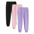 thumbnail image 2 of EnJoCho 3 Packs Girls Sweatpants Toddler Active Jogger Pants Kids Casual Athleti𝖼 Pull On Drawst𝗋ing Pockets Activewear Playwear Loung𝖾wear Comfort Stretch Lightweight, 2 of 9