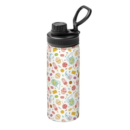 

Salouo Dessert for 18oz Stainless Steel Vacuum Insulated Tumbler Coffee Travel Mug Spill Proof with Lid Thermos Cup for Keep Hot/Ice Coffee Tea and Beer