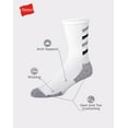 thumbnail image 2 of Hanes Cool DRI Men's Crew Socks with Ventilation, 3-Pairs Black 6-12, 2 of 3