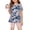 Blue, variant on CCRFTGI Summer Outfits for Children Girls Size 10-12 Cute Preppy Two Piece Outfits Lounge Set Casual Butterfly Print Short Sleeve Ruffle Hem Tee Top and Waist Biker Shorts Blue 2-3 Years