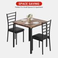 thumbnail image 2 of QinaQin Double Dining Table and Chair Set Features a Square Table and Two Chairs, Saving Space and Perfect for Small Kitchens, Dining Rooms, Apartments, 2 of 8