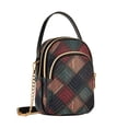 thumbnail image 7 of FORMRS Crossbody Bag for Women Quilted Travel Shoulder Cell Phone Purse with Chain Strap Handbag, Red Tartan Pattern, 7 of 7