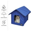 thumbnail image 4 of PETMAKER Heated Cat House with Heating Pad and Sherpa Cover (Blue), 4 of 10