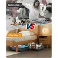 thumbnail image 6 of Under Bed Storage With Wheels, 2 Pack Foldable Pattern Carved Metal Under Bed Storage Containers, 60L Rolling Underbed Storage, Easy Assembly Under The Bed Storage for Shoes, Clothes, Blankets..., 6 of 8