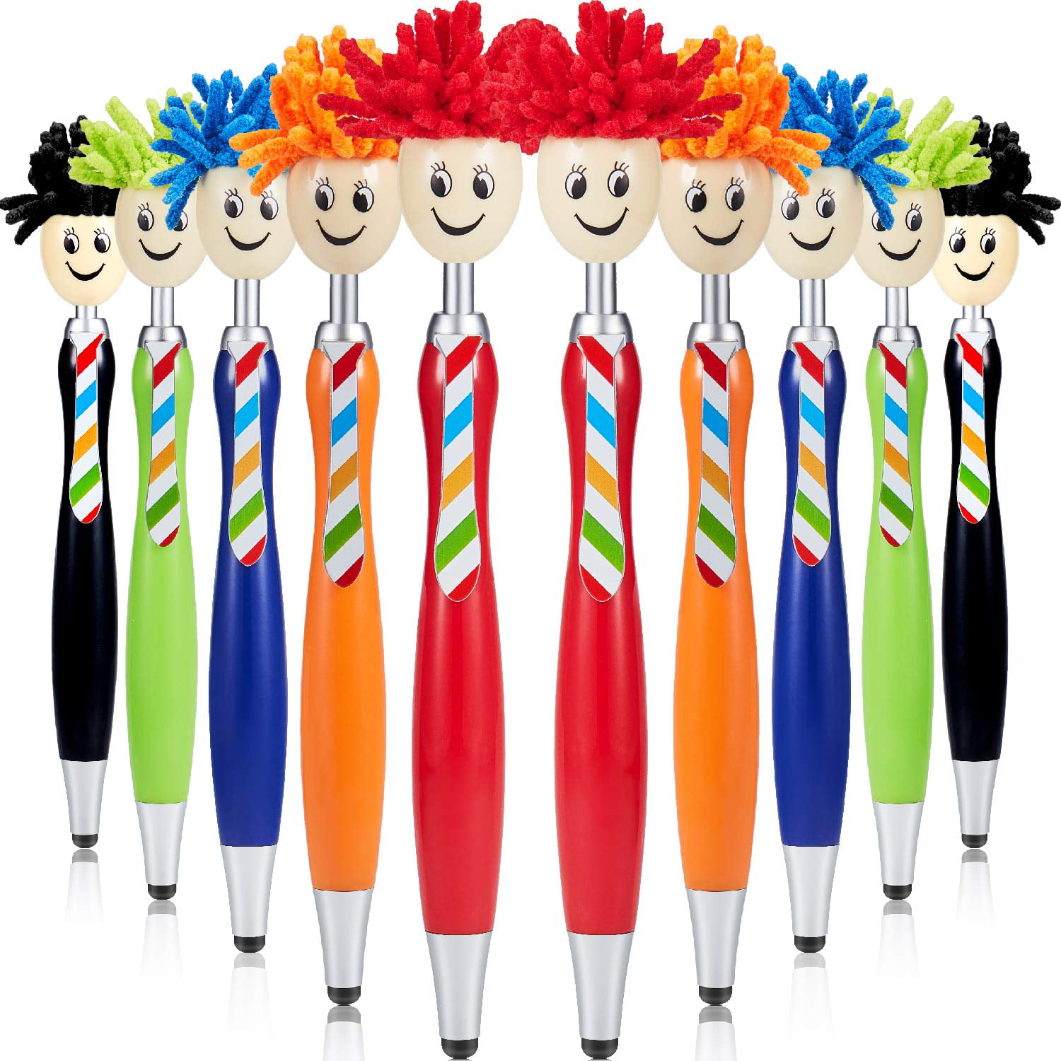 10* Mop Topper Pens Screen Cleaner Stylus Pens 3-in-1 Stylus*Pen Kid//Adult #NA