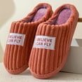 thumbnail image 2 of Corduroy Slippers for Women Men with Fuzzy Lined Warm Indoor and Outdoor Memory Foam House Shoes Adult, 2 of 6
