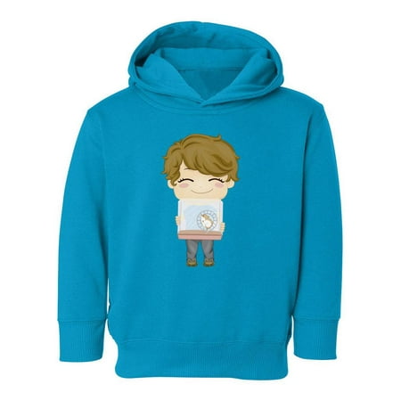 Boy Carrying His Pet Hamster Hoodie Toddler -Image by Shutterstock 4 Toddler