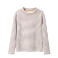 thumbnail image 7 of Mnyotv Fall Outfits Boys Girls Striped Long Sleeve Thermal Tops Comfortable Winter Clothes for Kids Size 3-4Y, 7 of 7