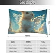 thumbnail image 2 of Salouo Cute Angel Winged Rabbit Pattern Pillow Cases,1PC Pillow Covers with Envelope Closure Decorative Pillow Case for Bed Couch,Pillows Not Included-14"x20", 2 of 6