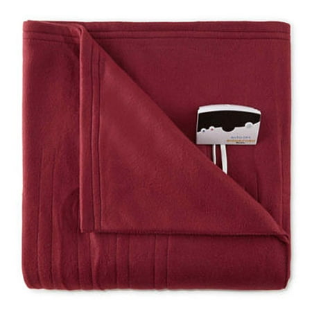 Biddeford 1001-9052106-302 Comfort Knit Fleece Electric Heated Blanket Full Red