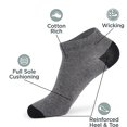 thumbnail image 4 of SHX Men's 10 Pair Value Pack Low Cut Socks Size 6-12 Grey, 4 of 5
