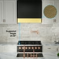 thumbnail image 3 of Akicon 600 CFM Wall Mounted Range Hood, Stainless Steel Range Hood 30 inch, Energy Saving, Ducted Kitchen Hood for Cooking, Powerful Vent Motor, Jet Black with Gold, 3 of 7