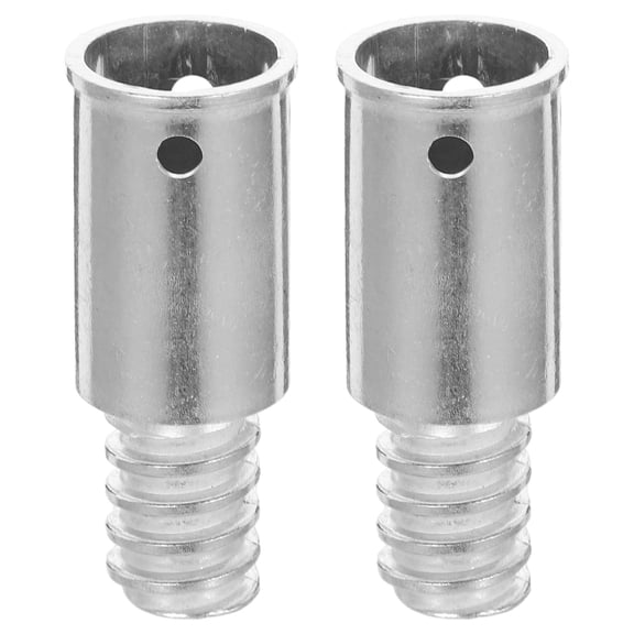 IBASETOY Broom Handle Threaded Tip Plated Silver Metal Adapter for Mops and Brushes Wide Compatibility