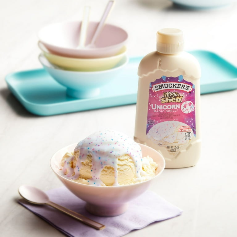 Smucker's Magic Shell Unicorn White Cupcake Flavor Ice Cream
