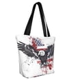 thumbnail image 4 of Hirioo American Flag Eagle Art for Women's Casual Shoulder Tote Bag Handbag For Women Work College Travel Business Shopping, 4 of 8