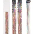 thumbnail image 2 of 12 pcs Hair Tinsel With Clips, Champagne Hair Tinsel Clips, 𝐓𝐢𝐧𝐬𝐞𝐥 Hair Extensions Clip In Champagnes, 23 Inch Glitter Hair Extensions, Fairy Hairs Kit,  (12*pcs Champagne,kkl), 2 of 7
