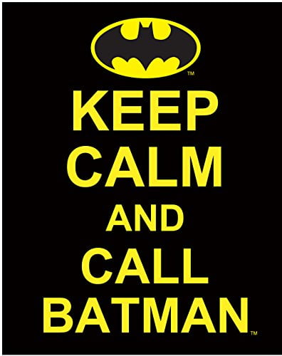 BATMAN KEEP CALM AND CALL BATMAN, Original DC Comics Superhero Artwork,  Long Lasting Die-Cut Vinyl Sticker DECAL 