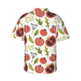 thumbnail image 3 of Daiia Tomatoes Hawaiian Shirt for Men Gentle Cotton Regular Short Sleeve Casual-Large, 3 of 9