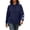 Navy, variant on Cmfcve Fall Pullover Hoodies for Women Side Slit Casual Drawstring Hooded Sweatshirts Long Sleeve Tunic Shirts