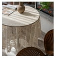thumbnail image 6 of Lace Tablecloth Embroidered Elegant Floral Patterns Table Cloth Round Overlay Table Cover for Wedding Party Holiday Long Dinner Home Decor, 6 of 6
