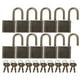 thumbnail image 1 of 10 mini candados cuadrados con llave, candado decorativo de aleación de zinc para diario, equipaje, bolso, taquilla, joyero, dorado, 1 of 7