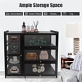 thumbnail image 3 of 4 Tier Clear Display Case, Showcase Display Cabinet W/Door, Storage Cabinet for Kitchen, Study, Warehouse, Bedroom, Living Room, 3 of 7