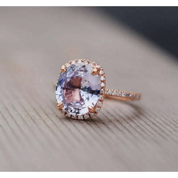 Certified Natural Pink Sapphire Ring 925 Sterling Silver Handmade Engagemant Ring