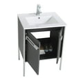 thumbnail image 4 of Fine Fixtures  Oakville Bathroom Vanity  with White Ceramic Sink Onix Grey - Chrome Hardware 24 Inch, 4 of 8