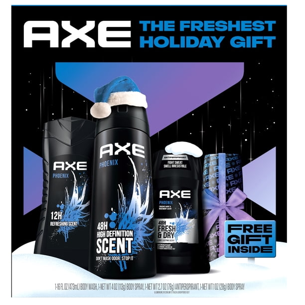 2 pack) Axe Men's Gift Set Body Wash Deodorant Spray
