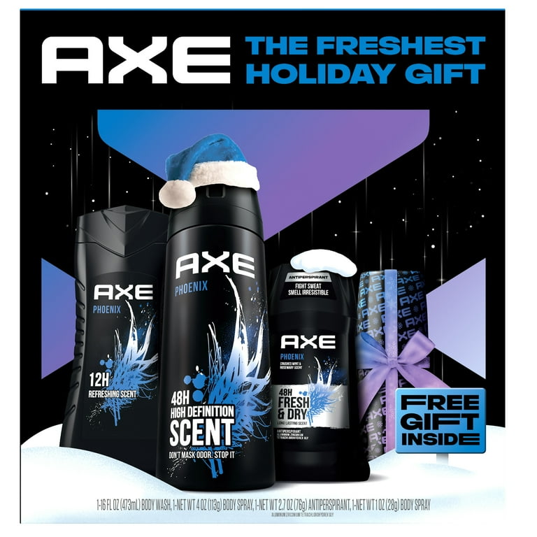 2 pack) Axe Men's Gift Set Body Wash Deodorant Spray