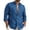 Dark blue, variant on Men's Cotton Linen Shirts Long Sleeve Button Down Casual Shirts Solid Spread Collar Summer Shirt Beach Holiday Khaki Xl
