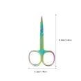 thumbnail image 4 of Vogacara Alicates para cutículas de uñas Tijeras de acero inoxidable Galvanoplastia Recortadora de cejas plantillas de cejas Color Titanio Vogacara CE011500-01, 4 of 6