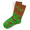 Green/Brown, variant on Tootsie Roll Socks - Funny Novelty Unisex Sock Set, Woven Art, Fun Unique Patterns And Designs