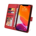 thumbnail image 1 of TECH CIRCLE Wallet Case For iPhone 12 Pro Max, Magnetic PU Leather Stand Flip Folio Phone Cover with TPU Protective Inner Shell, RFID Blocking Card Slots For iPhone 12 Pro Max,Red, 1 of 6