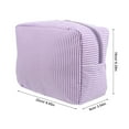 thumbnail image 2 of GOOHOCHY Women'S Portable Striped Makeup Bag Large Capacity Cosmetic Organizer Bag Toiletry Pouch Ideal For Travel And Toiletry Storage, 2 of 8