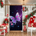 thumbnail image 6 of Beautiful Purple Themed Backdrop Banner with Butterfly and Flower Elements Party Decorations Photography Props Background for Birthday Parties Valentine's Day Celebrations General Parties, 6 of 8