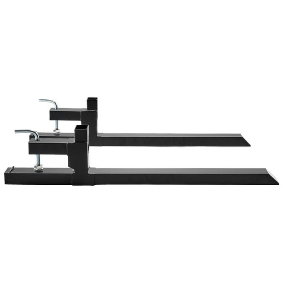 Heavy Duty Clamp-On Pallet Forks for Tractor Loader Bucket, 43" Fork Length, 2000 lbs Capacity, Front Loader Attachment for Skid Steer, Compact Tractor, Farm and Agricultural Material Handling