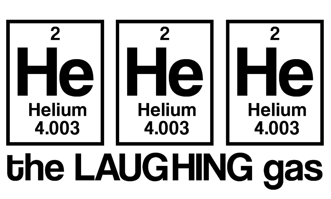 Hehehe Helium The Laughing Gas Funny Science Periodic Table c Wall