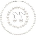 thumbnail image 1 of Ensemble de Bijoux en Perles Synthétiques Collier Bracelet Boucles d'Oreilles pour Femmes Filles, 1 of 6