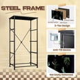 thumbnail image 4 of Gothic Dresser for Bedroom with 4 Storage Drawers Floral Dragonfly Botanical Greenery Black Dressers Chest of Drawers Steel Framed Fabric Closet Organizers for Dorm Entryway Living Room, 4 of 8