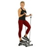 Sunny Health & Fitness Twisting Stair Stepper Machine w/ Resistance Bands and LCD Monitor for Inmotion Exercise, Portable NO. 068