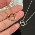 thumbnail image 2 of Collar de amor bicolor con temperamento personalizado, collar de clavícula de amor infinito, collar en forma de corazón, 2 of 2