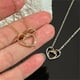 thumbnail image 2 of Collar de amor bicolor con temperamento personalizado, collar de clavícula de amor infinito, collar en forma de corazón, 2 of 2