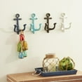 thumbnail image 3 of DecMode 5"W, 9"H Multi Colored Metal Single Hanger Anchor Wall Hook, 4-Pieces, 3 of 14