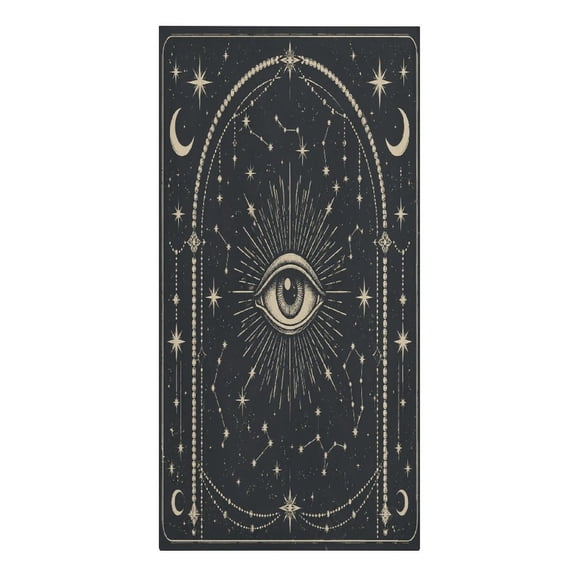 RKSupls All Seeing Eye Stars Mystical Microfiber Beach Towel Absorbent Compact Towels for Swimming Pool Beach Travel Things for Vacation Essentials Adult Gift,61.4×30.3Inch